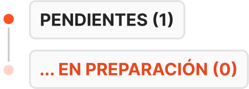 Pendientes, en preparación